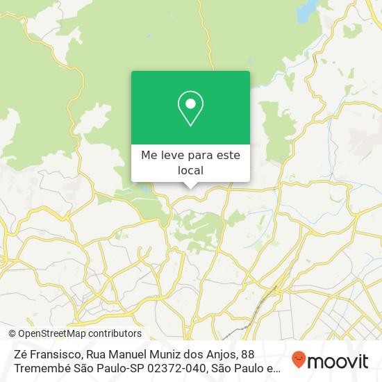 Zé Fransisco, Rua Manuel Muniz dos Anjos, 88 Tremembé São Paulo-SP 02372-040 mapa