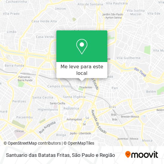 Santuario das Batatas Fritas mapa