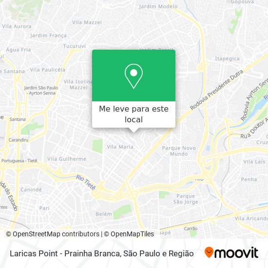 Laricas Point - Prainha Branca mapa