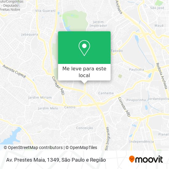 Av. Prestes Maia, 1349 mapa
