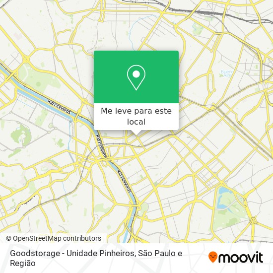 Goodstorage - Unidade Pinheiros mapa