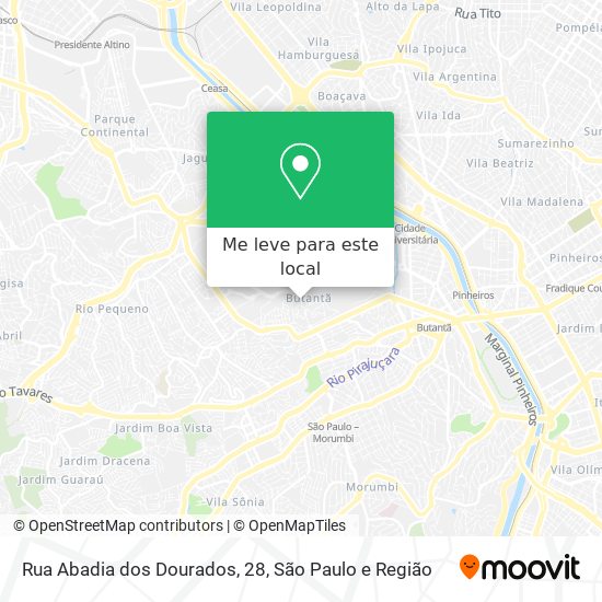 Rua Abadia dos Dourados, 28 mapa