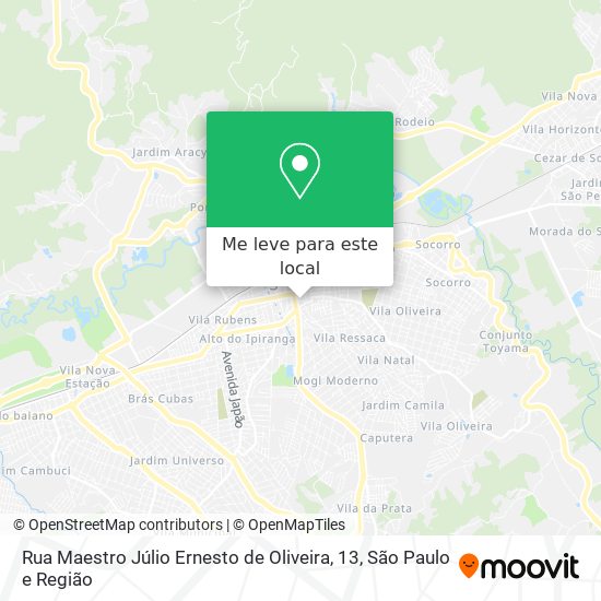 Rua Maestro Júlio Ernesto de Oliveira, 13 mapa