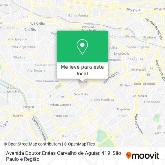 Avenida Doutor Enéas Carvalho de Aguiar, 419 mapa
