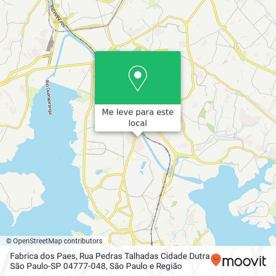 Fabrica dos Paes, Rua Pedras Talhadas Cidade Dutra São Paulo-SP 04777-048 mapa