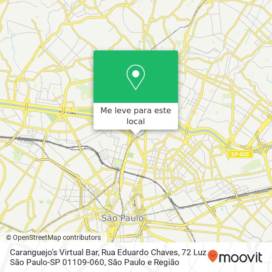 Caranguejo's Virtual Bar, Rua Eduardo Chaves, 72 Luz São Paulo-SP 01109-060 mapa