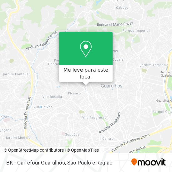 BK - Carrefour Guarulhos mapa