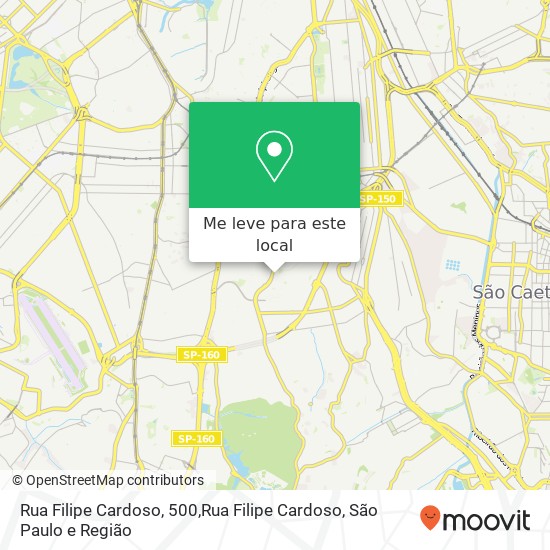 Rua Filipe Cardoso, 500,Rua Filipe Cardoso, Cursino São Paulo-SP mapa