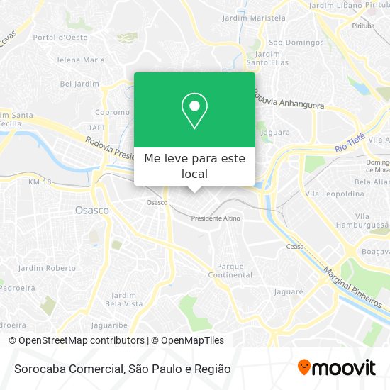 Sorocaba Comercial mapa