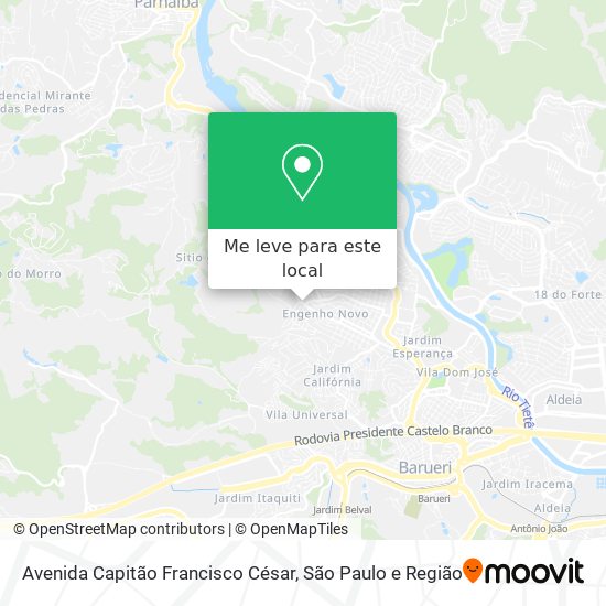 Avenida Capitão Francisco César mapa