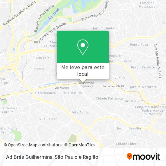 Ad Brás Guilhermina mapa