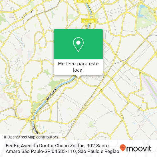 FedEx, Avenida Doutor Chucri Zaidan, 902 Santo Amaro São Paulo-SP 04583-110 mapa