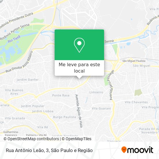 Rua Antônio Leão, 3 mapa