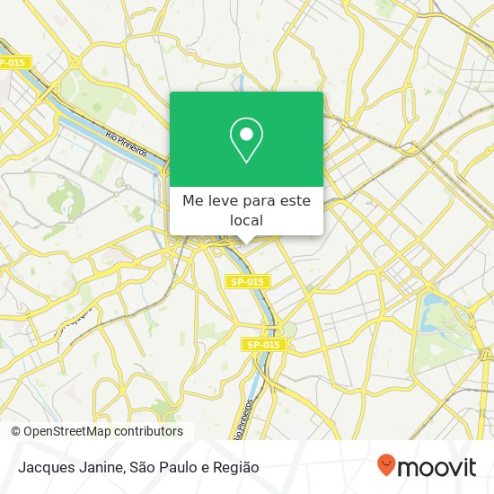 Jacques Janine, Pinheiros São Paulo-SP mapa