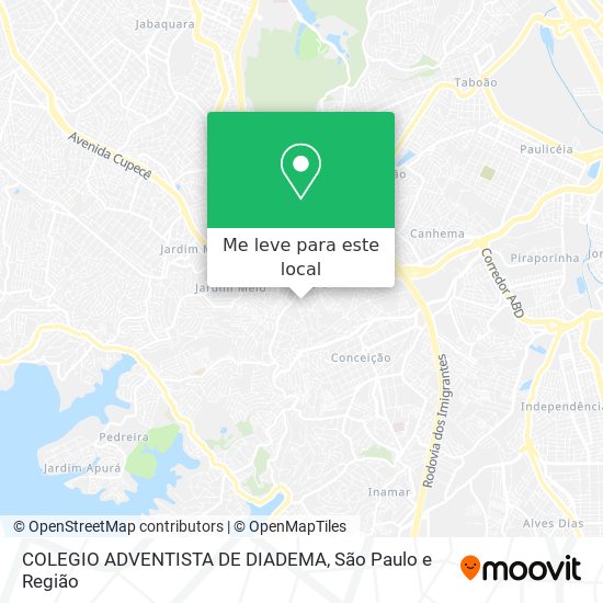 COLEGIO ADVENTISTA DE DIADEMA mapa