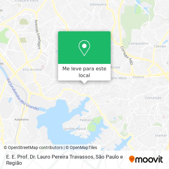 E. E. Prof. Dr. Lauro Pereira Travassos mapa