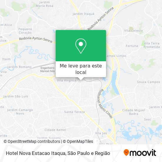 Hotel Nova Estacao Itaqua mapa