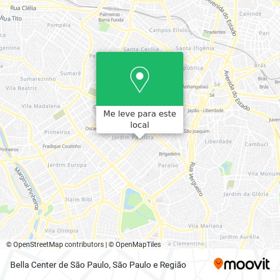 Bella Center de São Paulo mapa