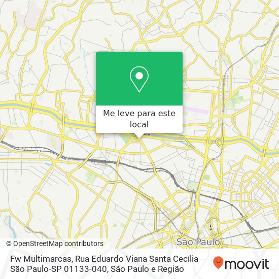 Fw Multimarcas, Rua Eduardo Viana Santa Cecília São Paulo-SP 01133-040 mapa