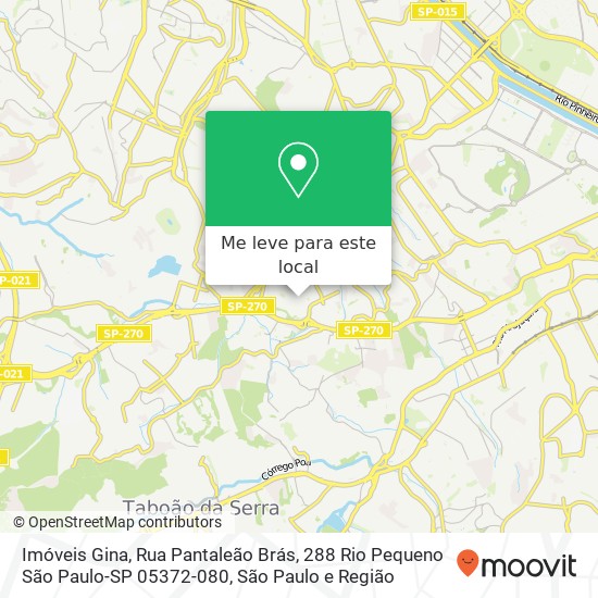 Imóveis Gina, Rua Pantaleão Brás, 288 Rio Pequeno São Paulo-SP 05372-080 mapa