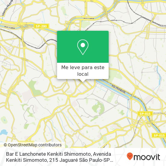 Bar E Lanchonete Kenkiti Shimomoto, Avenida Kenkiti Simomoto, 215 Jaguaré São Paulo-SP 05347-010 mapa