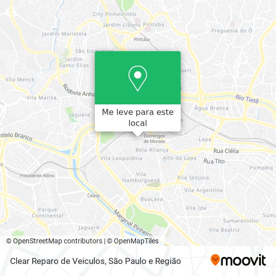 Clear Reparo de Veiculos mapa