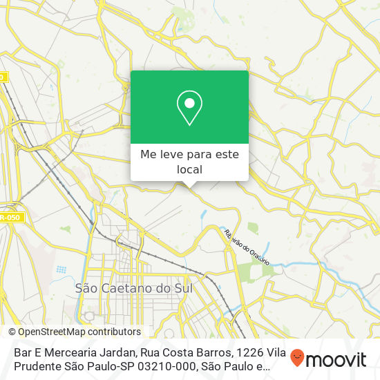 Bar E Mercearia Jardan, Rua Costa Barros, 1226 Vila Prudente São Paulo-SP 03210-000 mapa