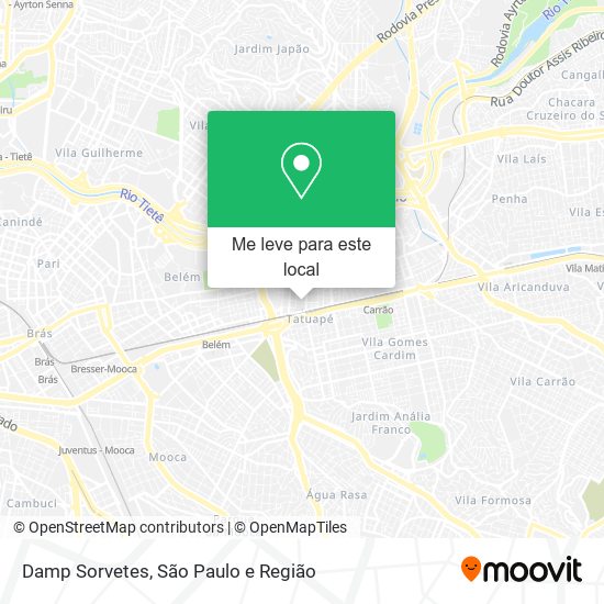 Damp Sorvetes mapa