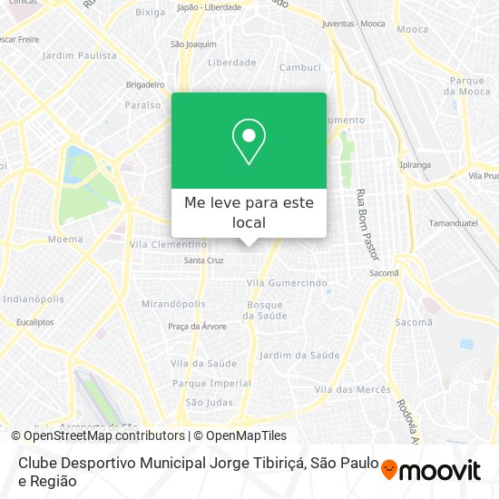 Clube Desportivo Municipal Jorge Tibiriçá mapa