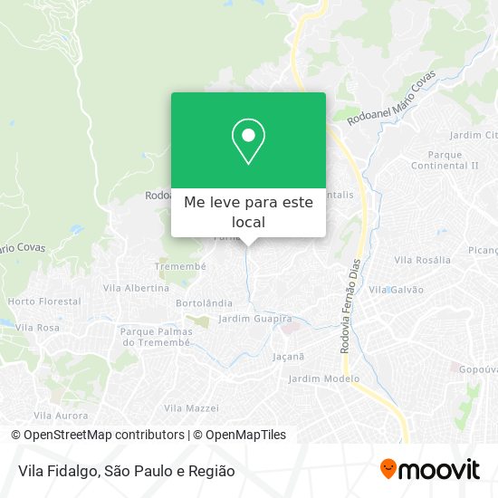 Vila Fidalgo mapa