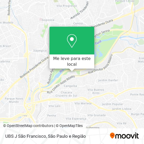 UBS J São Francisco mapa
