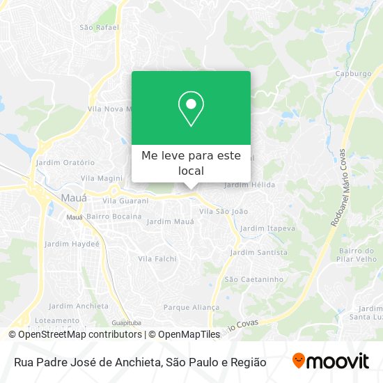 Rua Padre José de Anchieta mapa