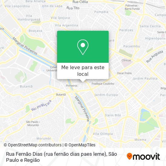 Rua Fernão Dias (rua fernão dias paes leme) mapa