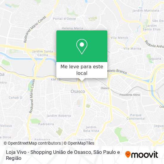 Loja Vivo - Shopping União de Osasco mapa