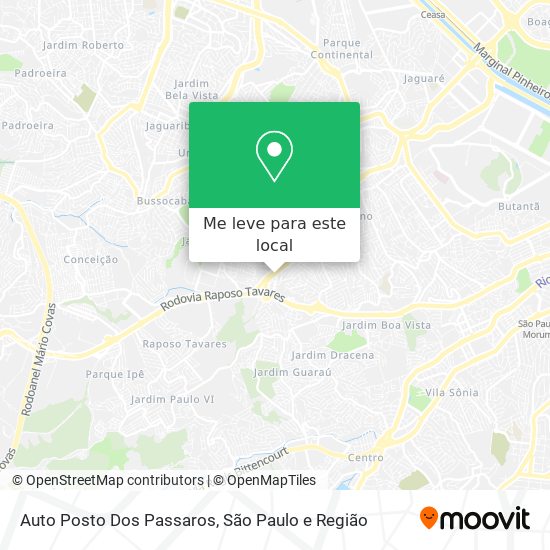 Auto Posto Dos Passaros mapa