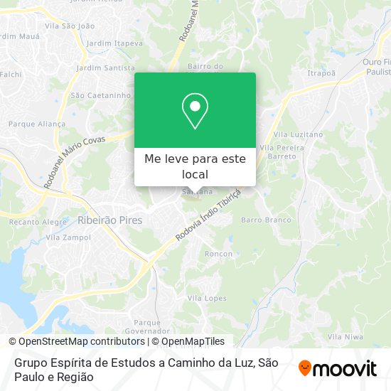 Grupo Espírita de Estudos a Caminho da Luz mapa
