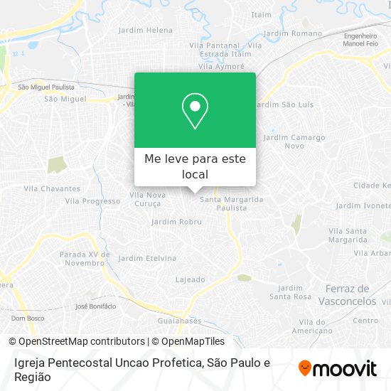 Igreja Pentecostal Uncao Profetica mapa