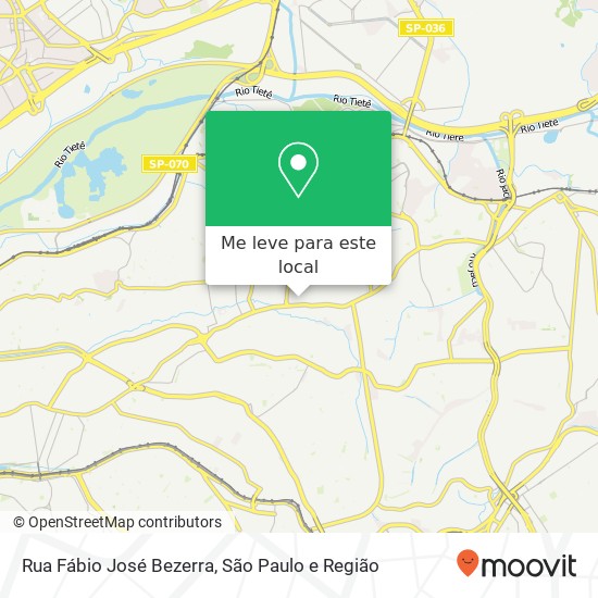 Rua Fábio José Bezerra, Ermelino Matarazzo São Paulo-SP mapa