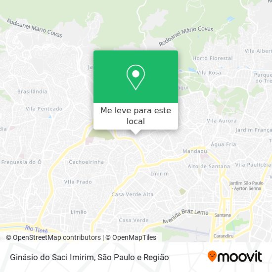 Ginásio do Saci Imirim mapa