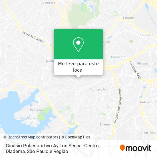 Ginásio Poliesportivo Ayrton Senna -Centro, Diadema mapa