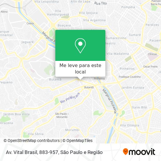Av. Vital Brasil, 883-957 mapa