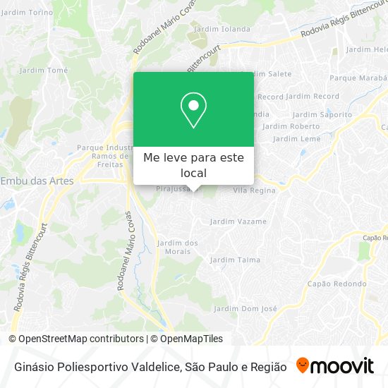 Ginásio Poliesportivo Valdelice mapa