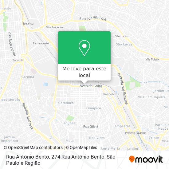 Rua Antônio Bento, 274,Rua Antônio Bento mapa