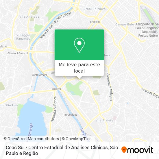 Ceac Sul - Centro Estadual de Análises Clínicas mapa