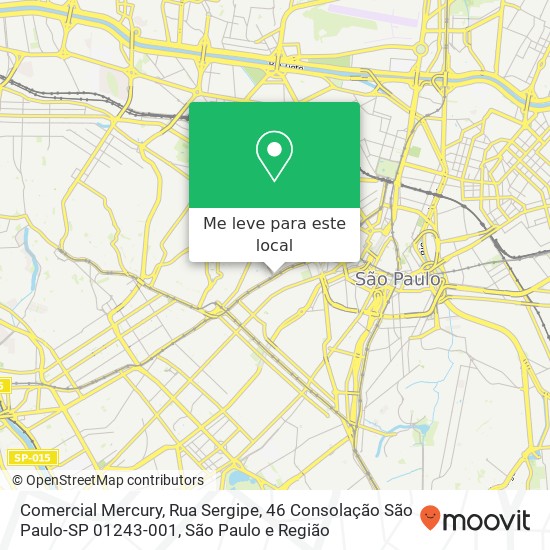 Comercial Mercury, Rua Sergipe, 46 Consolação São Paulo-SP 01243-001 mapa