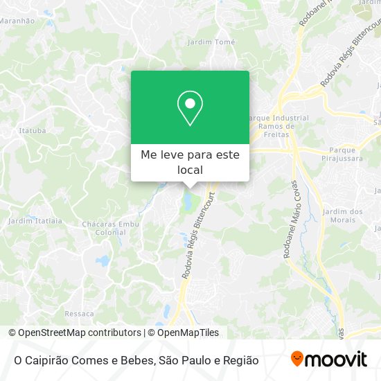 O Caipirão Comes e Bebes mapa