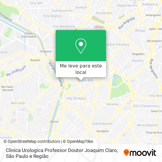Clinica Urologica Professor Doutor Joaquim Claro mapa