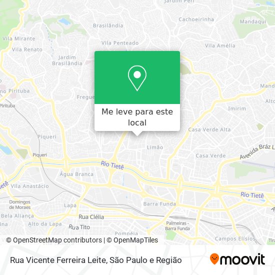 Rua Vicente Ferreira Leite mapa