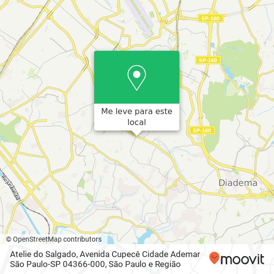 Atelie do Salgado, Avenida Cupecê Cidade Ademar São Paulo-SP 04366-000 mapa