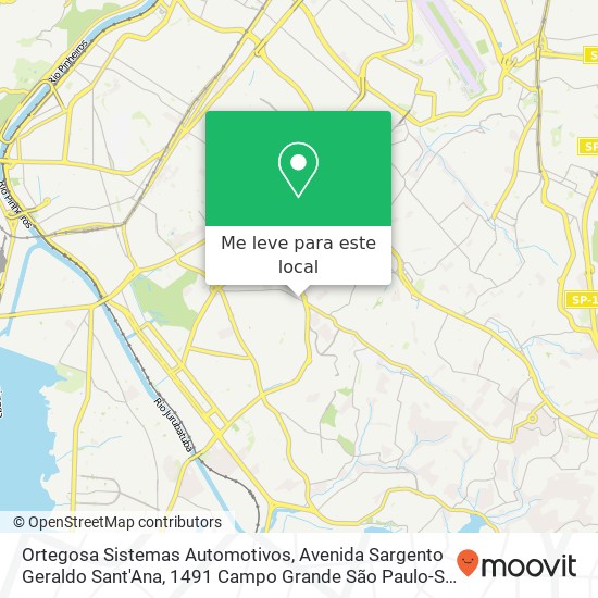 Ortegosa Sistemas Automotivos, Avenida Sargento Geraldo Sant'Ana, 1491 Campo Grande São Paulo-SP 04674-225 mapa